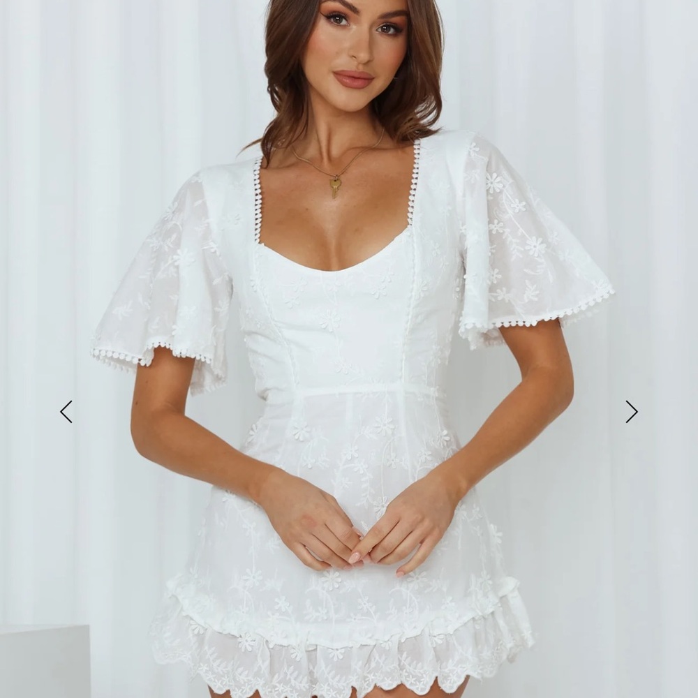 Hello Molly mini dress white